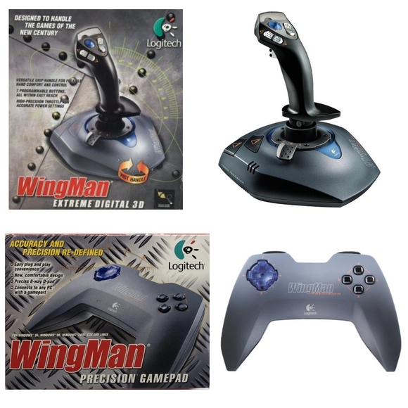 Logitech WingMan Extreme Digital 3D Joystick J-ZA10 Precision Gamepad PC Bundle - Picture 2 of 14